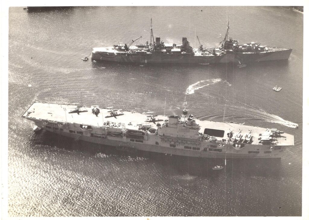 HMS Unicorn and Submarine tender HMS Adamant