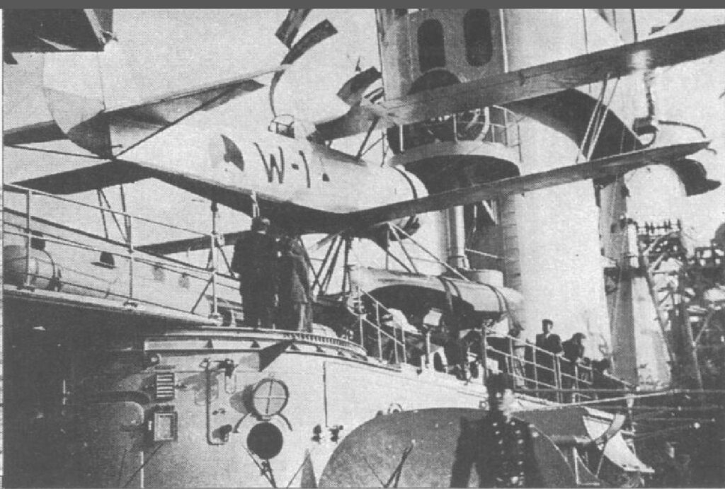 HNLMS De Ruyter's Fokker C-11W floatplane