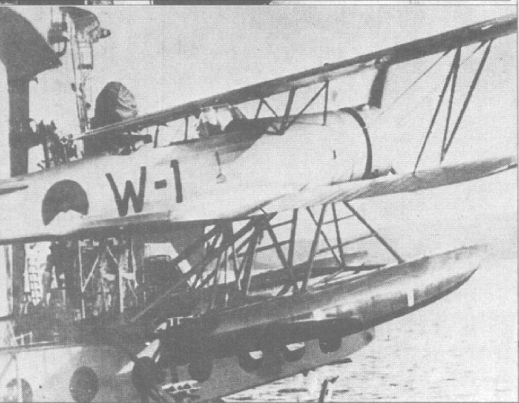 HNLMS De Ruyter's Fokker C-11W floatplane