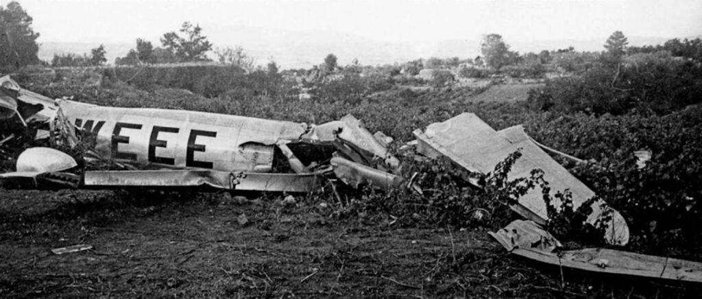 The crashed SNCASE SE-1010