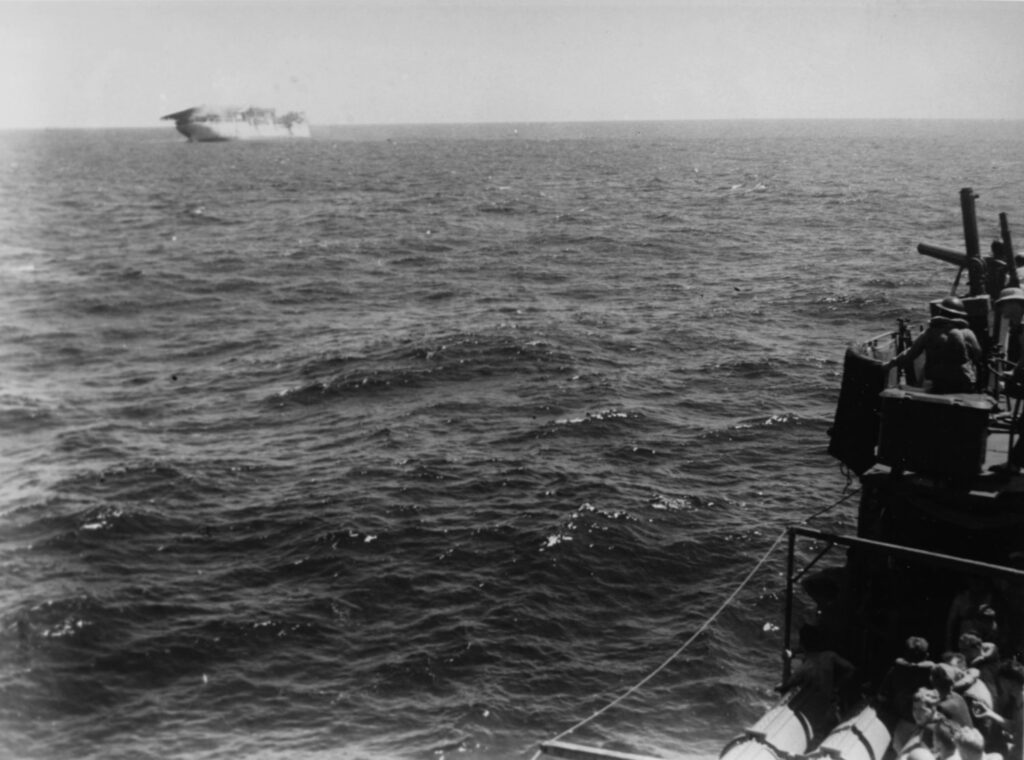 USS Langley AV-3 sinking 27 February 1942