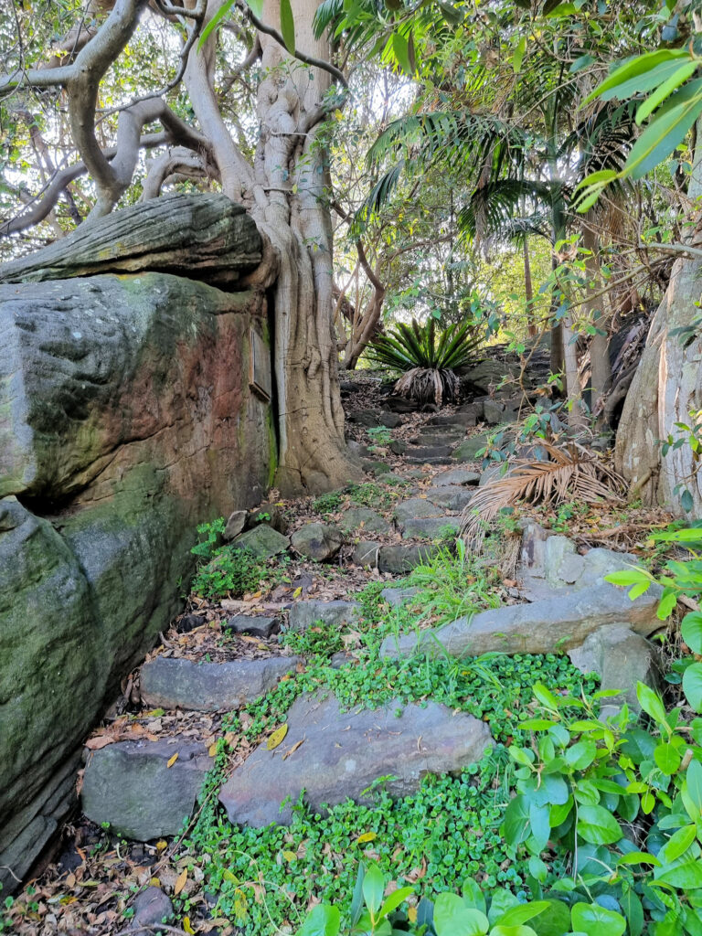 Walking track through Lawry Plunket Reserve Balmoral Beach