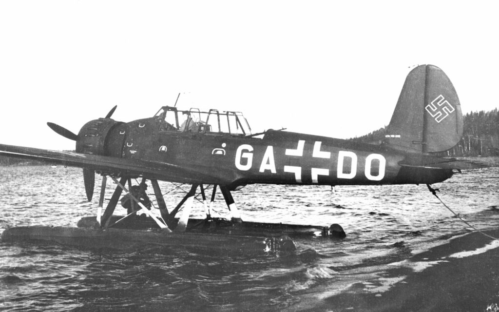 Arado Ar 196A-3 GA+DO lent to Finland while retaining German markings