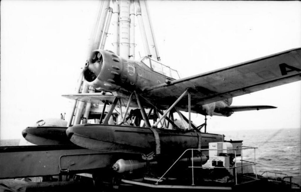 Arado Ar 196 on Admiral Hipper, 1941