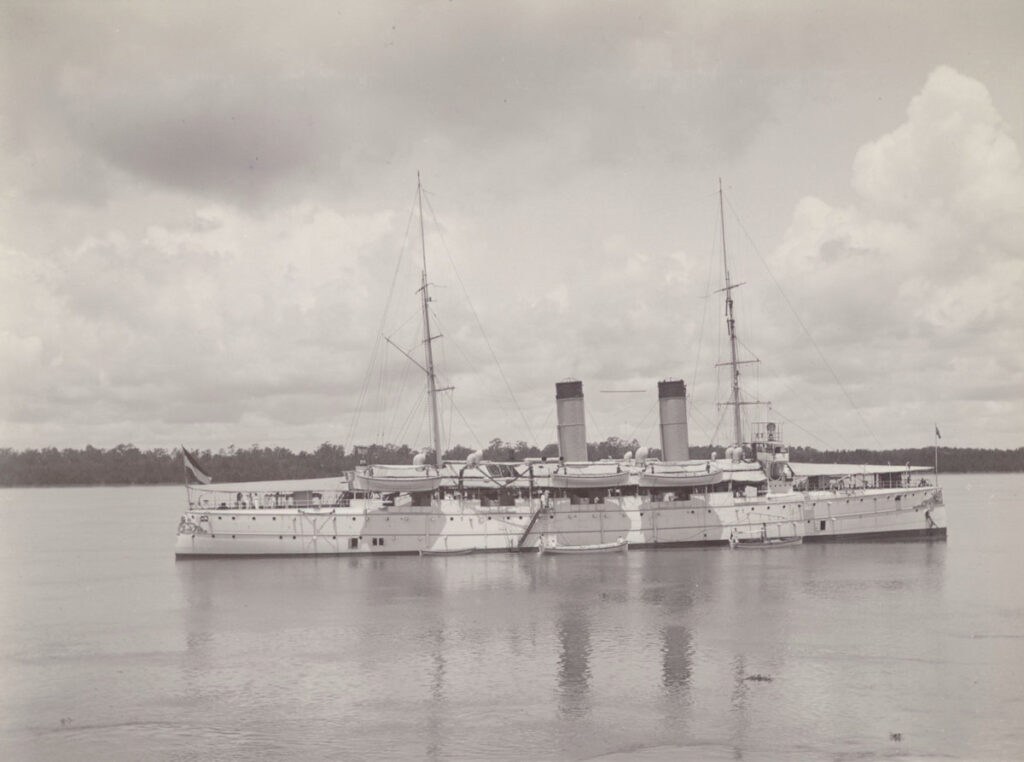 HNLMS Utrecht in the Suriname River 1909