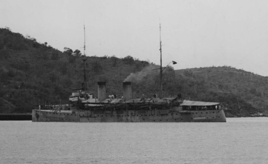 HNLMS Gelderland in St. Thomas on the Virgin Islands, February 16, 1938