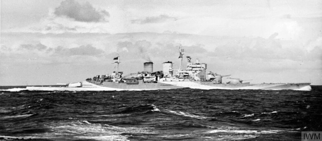 HMS Renown in Scapa Flow waters, 14 August 1943