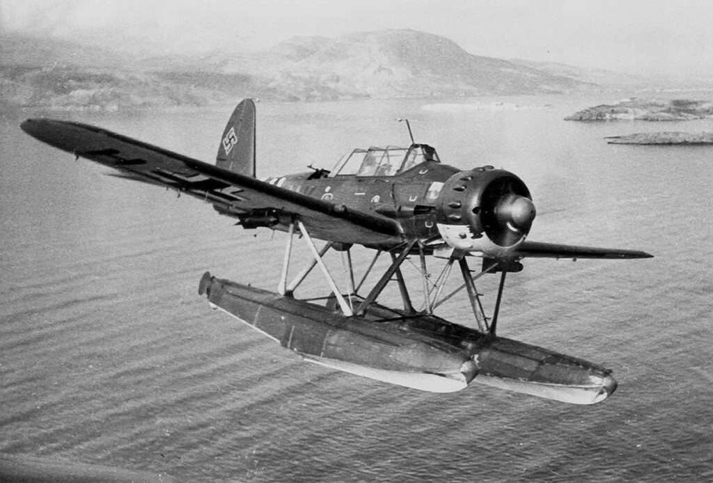 Arado Ar 196A-3 of 2.SAGr125 (7R+HK) Wrk.Nr. 100201 Over Souda Bay Crete 1942