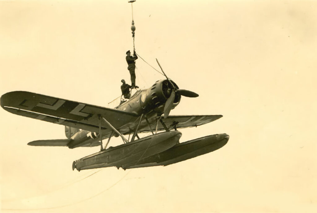 Arado Ar 196A-2 of 1.BoFlGr196 T3+LH showing the oversized markings when onboard KMS Scharnhorst 1939