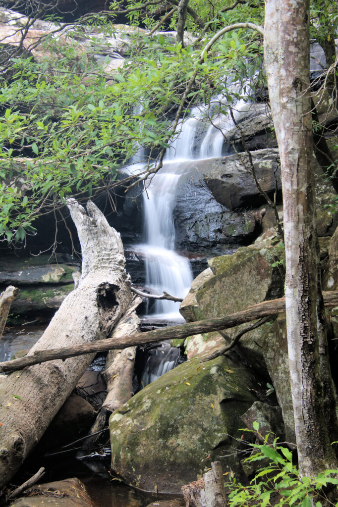 Waterfall near the cave