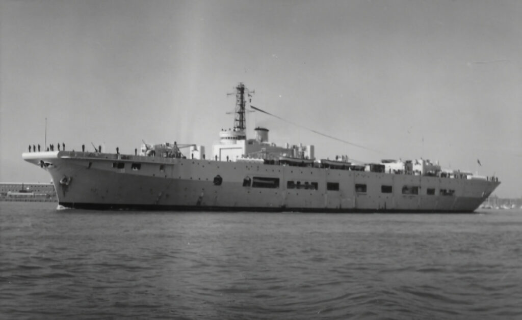 HMS Triumph as a heavy maintenance ship