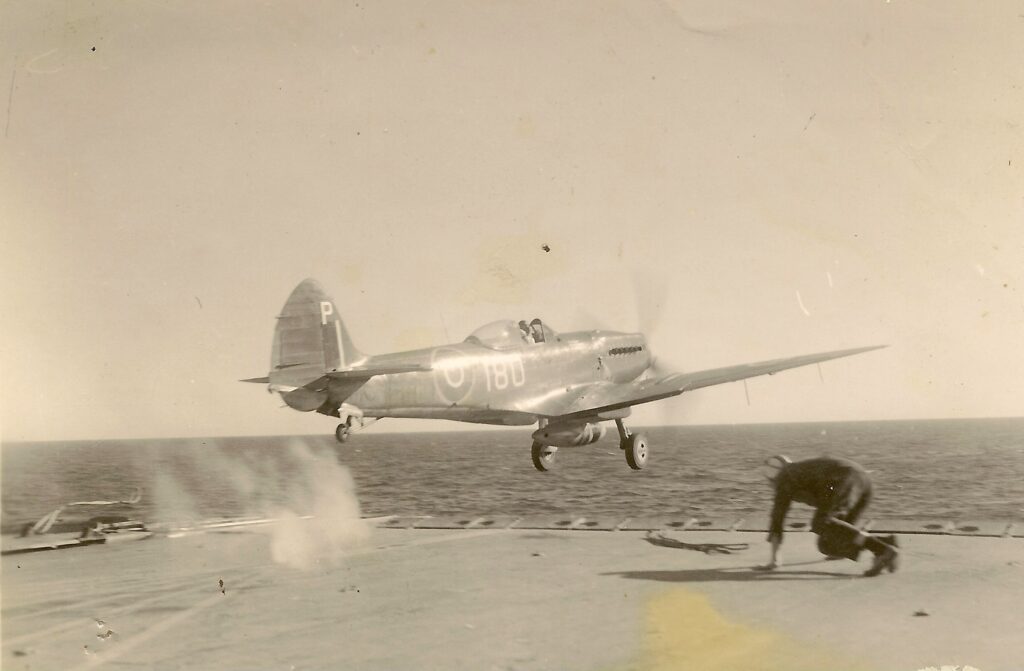 Supermarine Seafire FR.Mk.17 taking off from HMS Triumph