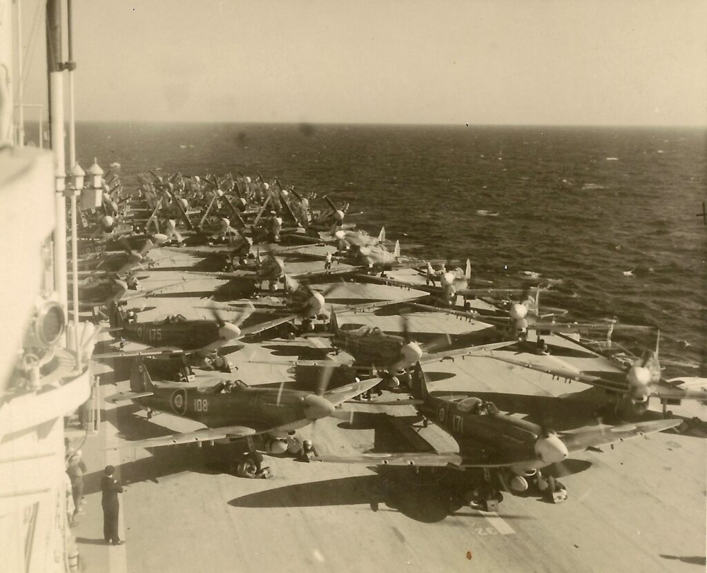 Supermarine Seafire F Mk.XVII on HMS Triumph