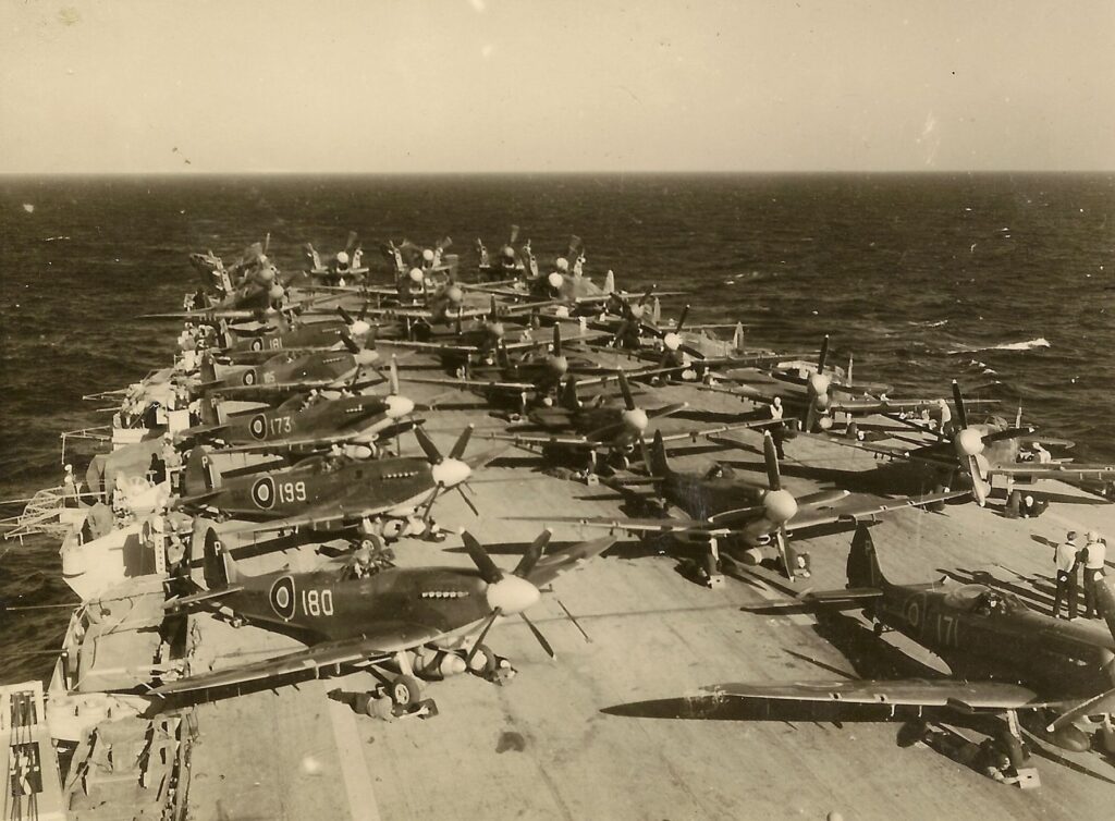 Supermarine Seafire F Mk.XVII on HMS Triumph