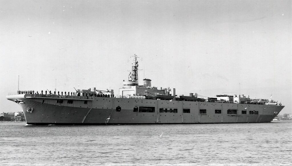 HMS Triumph as a heavy maintenance ship