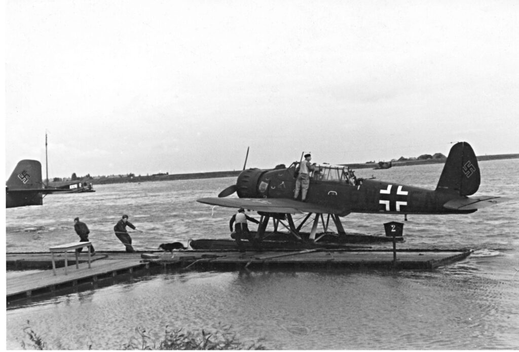 Arado Ar 196A-4 of 5./BordFlGr196 (GA+DT) vkz (6W+EN) WkNr. 100120 Aalborg Denmark 1941