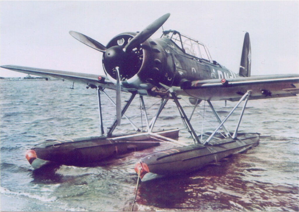 Arado Ar 196A-5 of SAGr126 (DN+IF) WkNr 100276 Moored at a beaching ramp France 1941