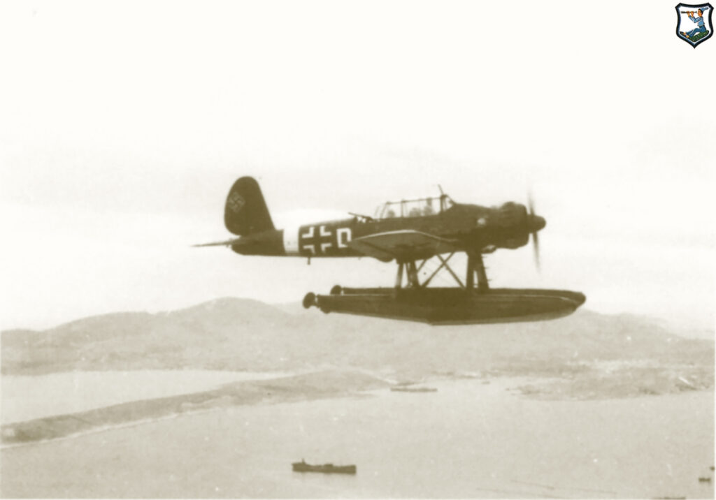 Arado Ar 196A of 4.SAGr126 D1+DM based in Suda Bay Crete on patrol over the Mediterranean 1943