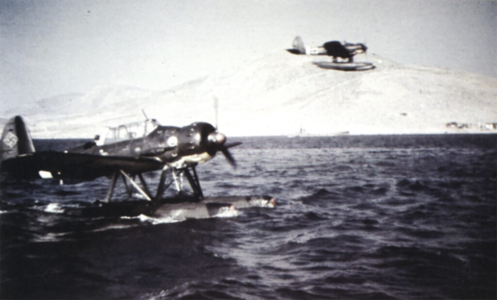 Arado Ar 196A of 4.SAGr126 taking off from Suda Bay Crete 1943