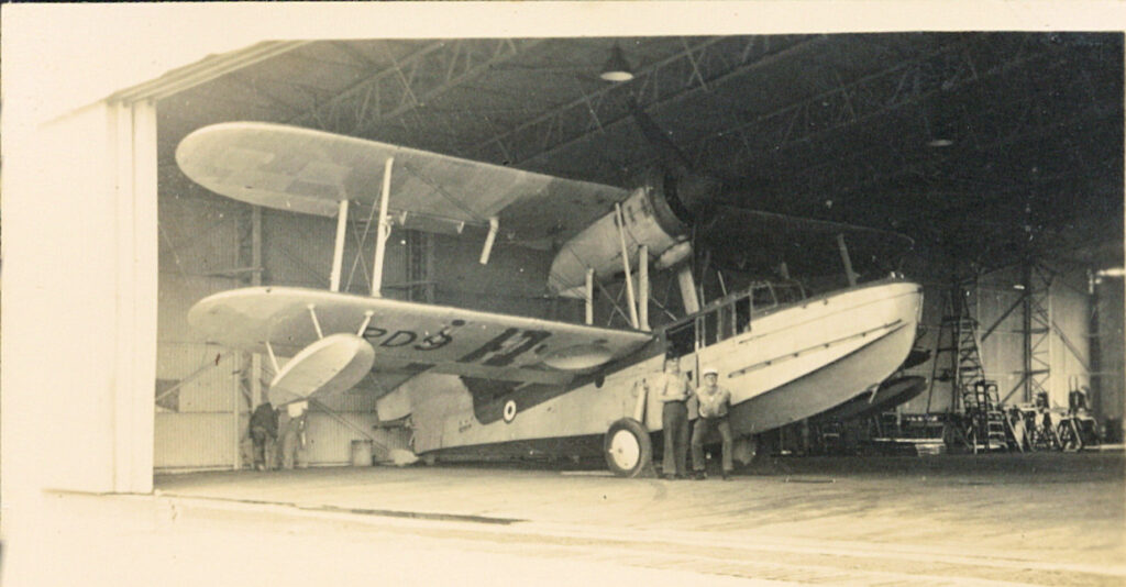 Supermarine Sea Otter in a hangar at RANAS Nowra