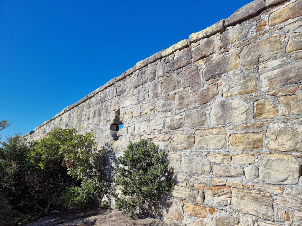 Old fortification wall at North Head