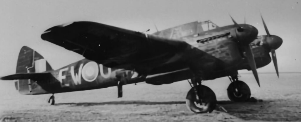 Bristol Beaufighter Mk.IIf EW-U T3048 of 307 (Polish) Squadron