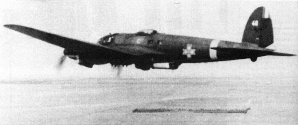 Heinkel He 111 H-6 RRAF White 48 was also capable of carrying torpedoes