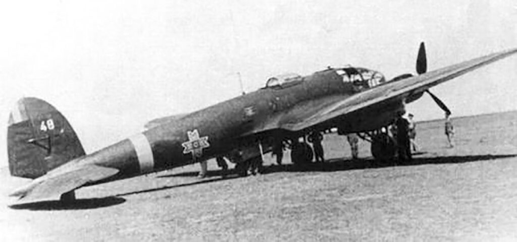 Heinkel He 111 H-6 RRAF White 48 was also capable of carrying torpedoes