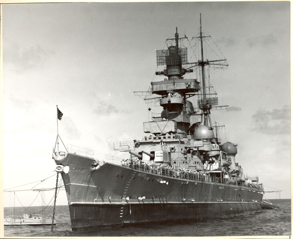 USS Prinz Eugen IX_300 at sea during Operation Crossroads