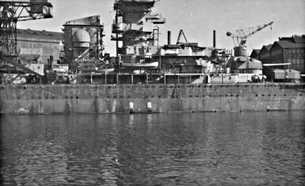 Prinz Eugen during fitting out 1939