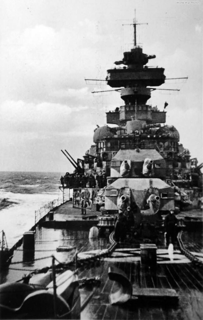 The forward deck of USS Prinz Eugen IX-300