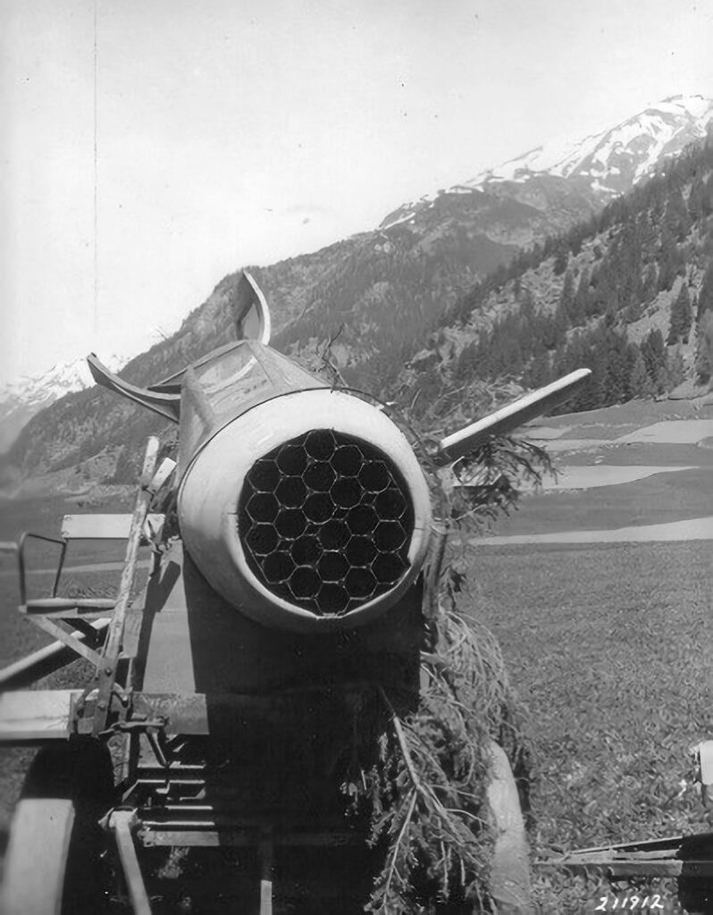 Captured Bachem Ba 349 Natter at Sankt Leonhard im Pitztal