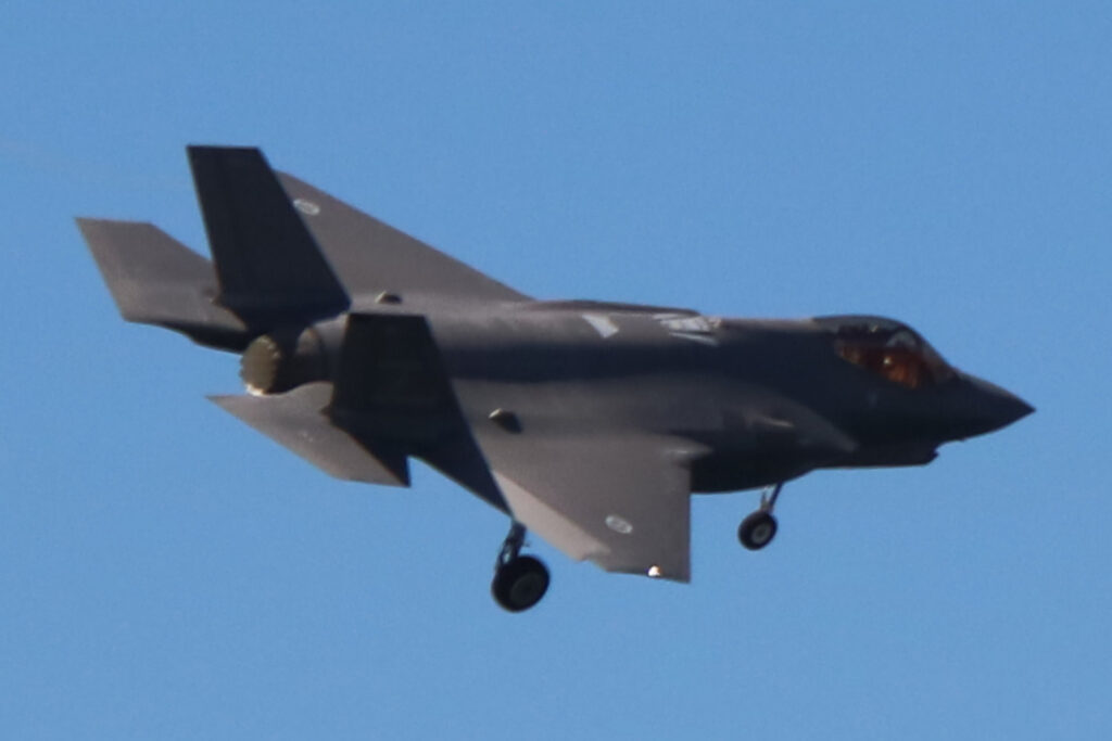 Lockheed Martin F-35A over Nobbys Beach