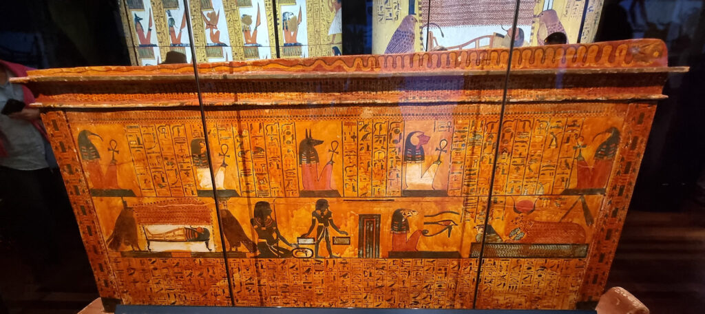 Sennedjem's outer coffin. An artist, he worked on the tombs of Ramses and his father Seti Ramses the Great at the Australian Museum