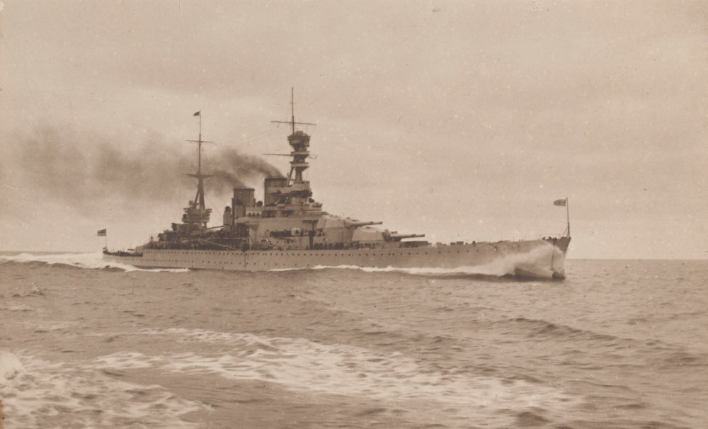 HMS Renown at speed, 1930s