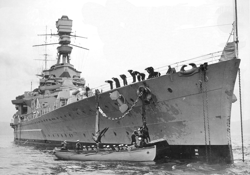 HMS Repulse at Scapa Flow, 1939