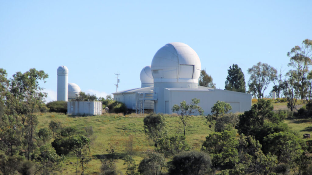 Laser range finding facility Mount Stromlo Observatory