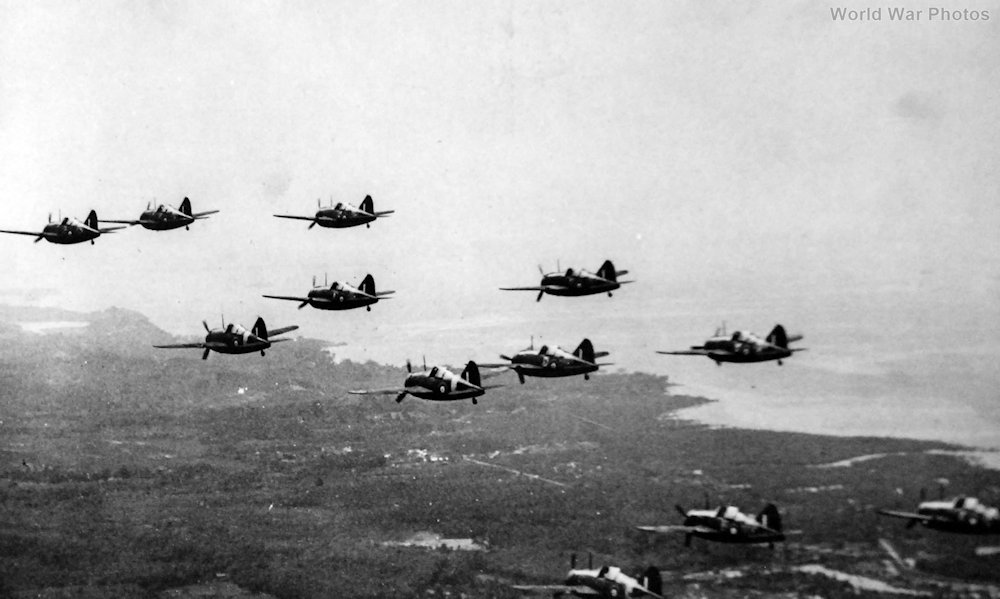 Late 1941. Twelve Brewster Buffalo Mark I fighters of No. 243 Squadron RAF, based at Kallang