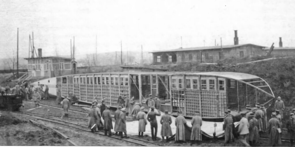 Fuselage of the Mannesmann Giant Triplane being transported