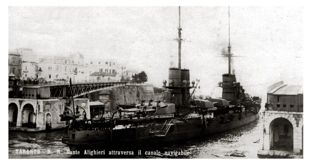 Dante Alighieri passes through Taranto's Ponte Girevole