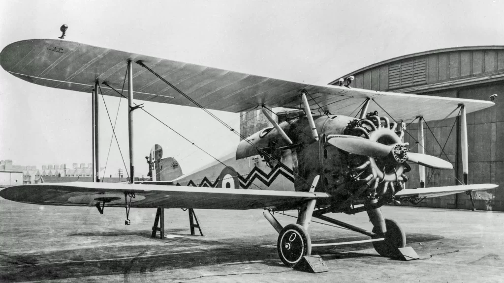 Hawker Woodcock II J7971 a fully-equipped night fighter of 17 Sqn RAF.