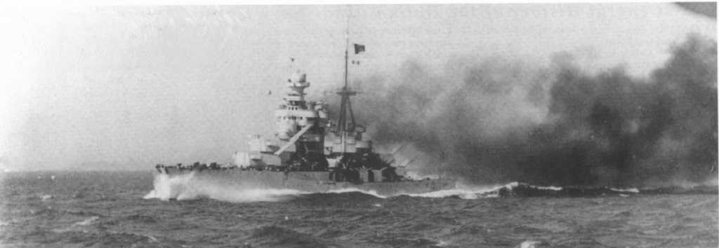 Zara during the Battle of Point Strilo