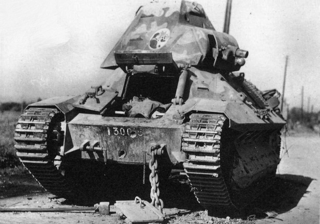 Abandoned FCM 36 tank