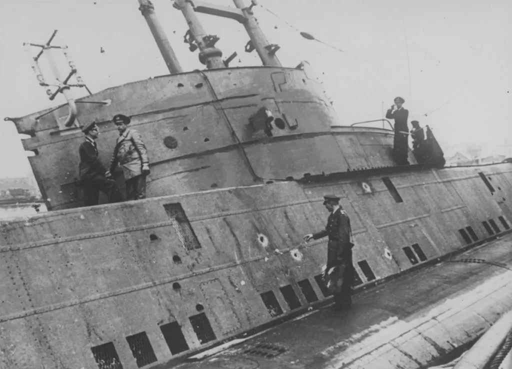 20mm cannon damage to HMS Seal