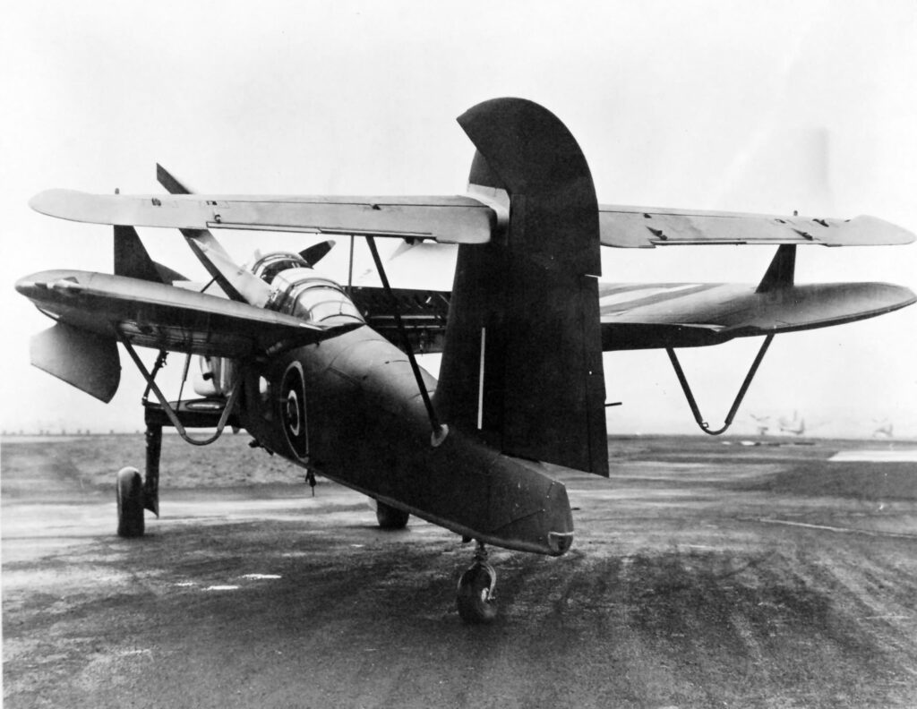 Fairey Barracuda Mk I with folded wings