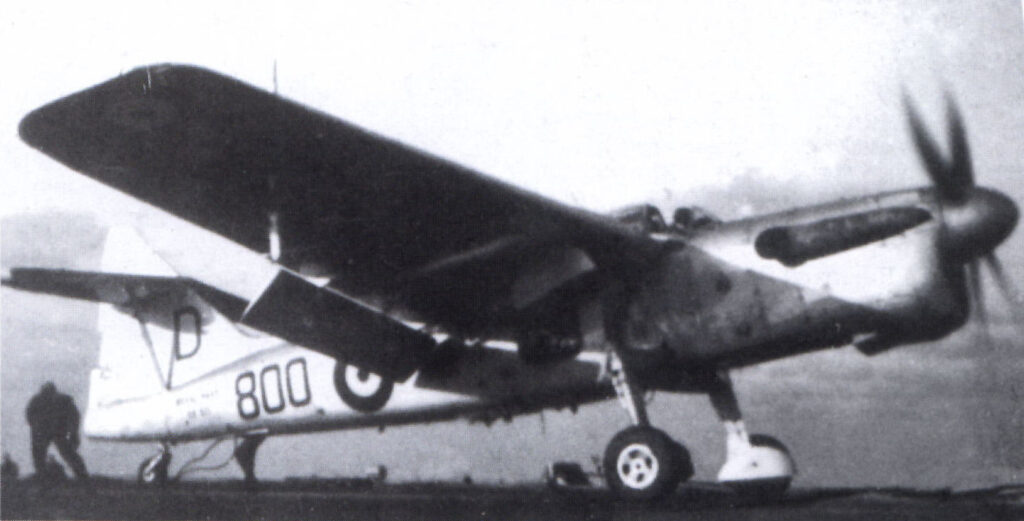 Fairey Barracuda Mk. V RK571 of the ships flight aboard HMS Illustrious 1947-48