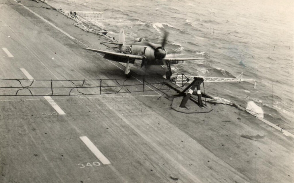 Hawker Sea Fury Crash on HMS Illustrious