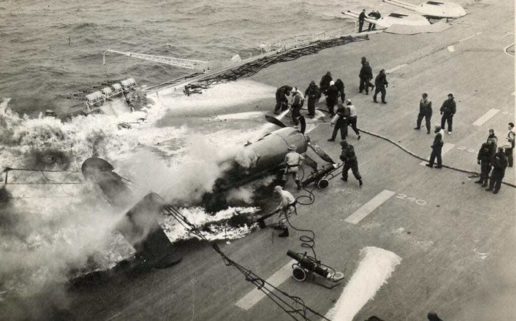 Hawker Sea Fury Crash on HMS Illustrious