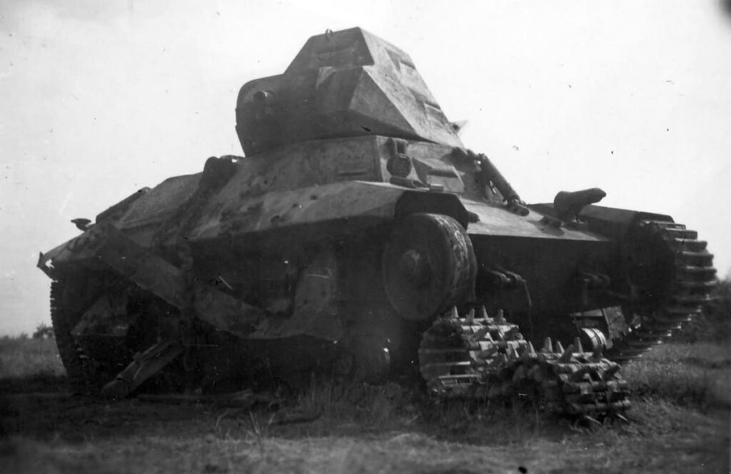 Knocked out tank FCM 36