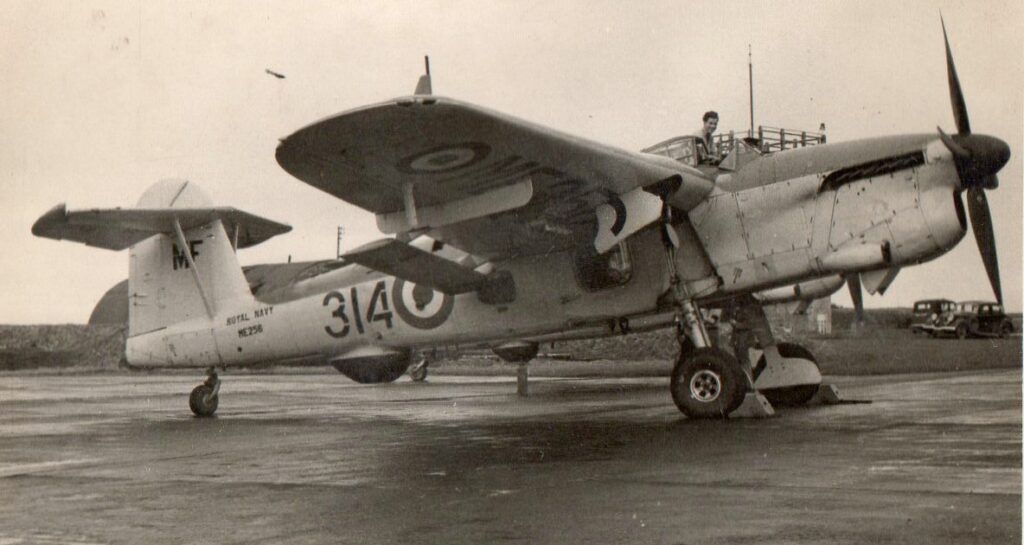 Fairey Barracuda III ME256 of 796 Squadron at St Merryn, circa 1950-52.